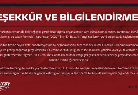 Intercity İstanbul Park, Cumhurbaşkanı Recep Tayyip Erdoğan'a Teşekkür Etti