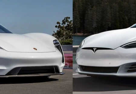 Tesla Model S ve Porsche Taycan Karşı Karşıya